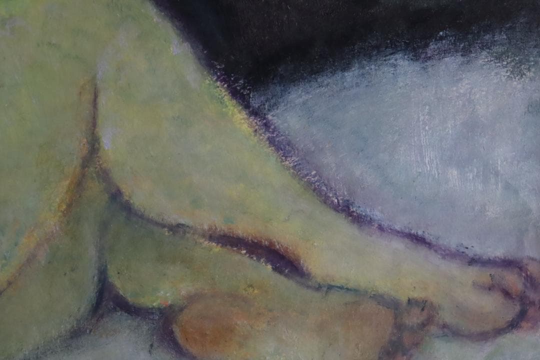 真作保証 和気史郎 「横たわる裸婦」 肉筆12号 1977年 スピリチャル画家