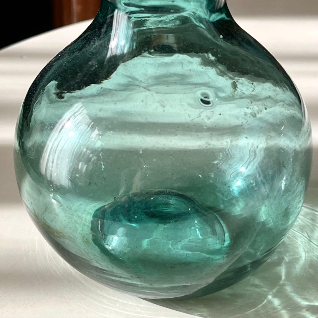 アンティーク　瓢箪ガラス瓶　ラムネ　吹きガラス　昭和レトロ　大正ロマン　骨董