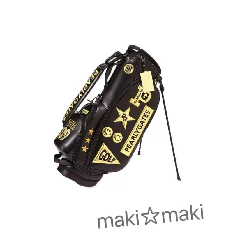 PEARLY GATES キャディバッグ ブラック/ゴールド