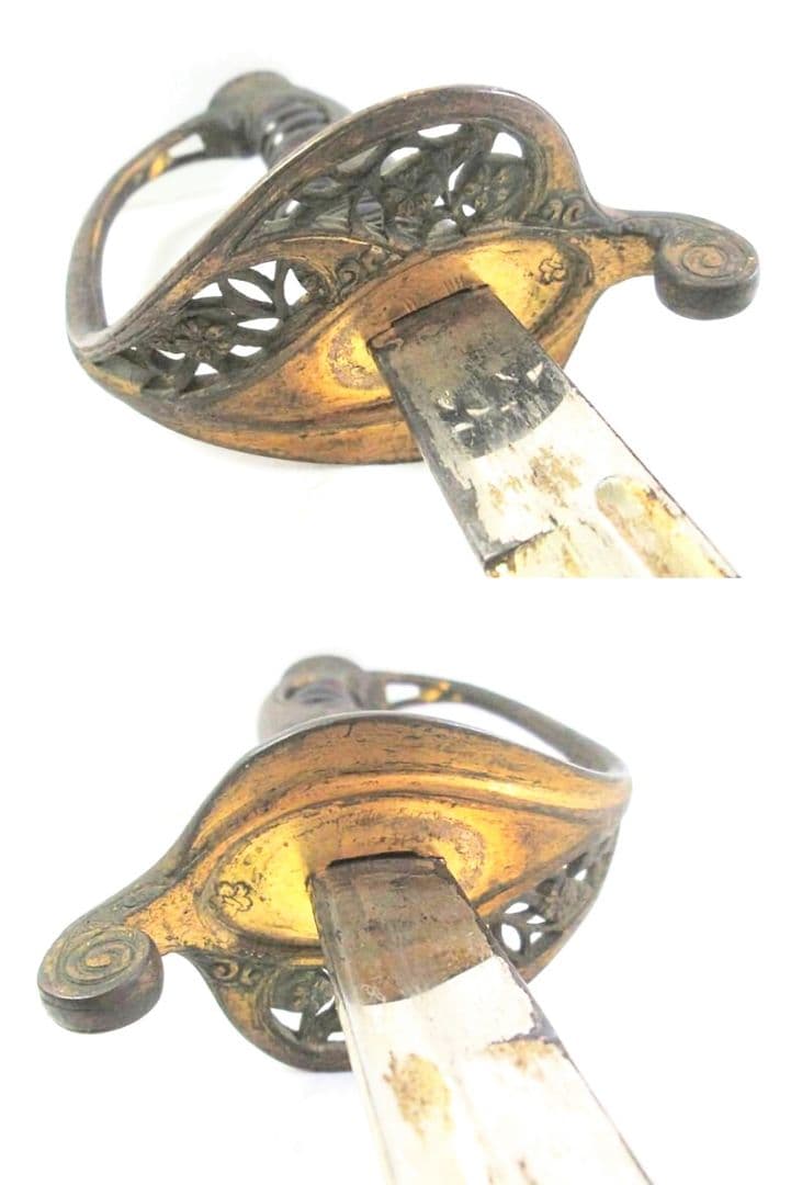 【当時物】旧日本軍 帝国陸軍 軍刀 指揮刀 模造刀 模造刀身 サーベル【二環吊】