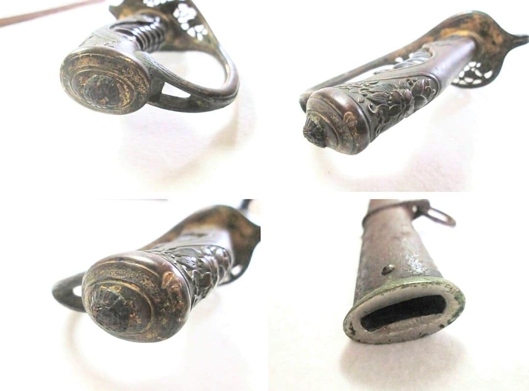 【当時物】旧日本軍 帝国陸軍 軍刀 指揮刀 模造刀 模造刀身 サーベル【二環吊】