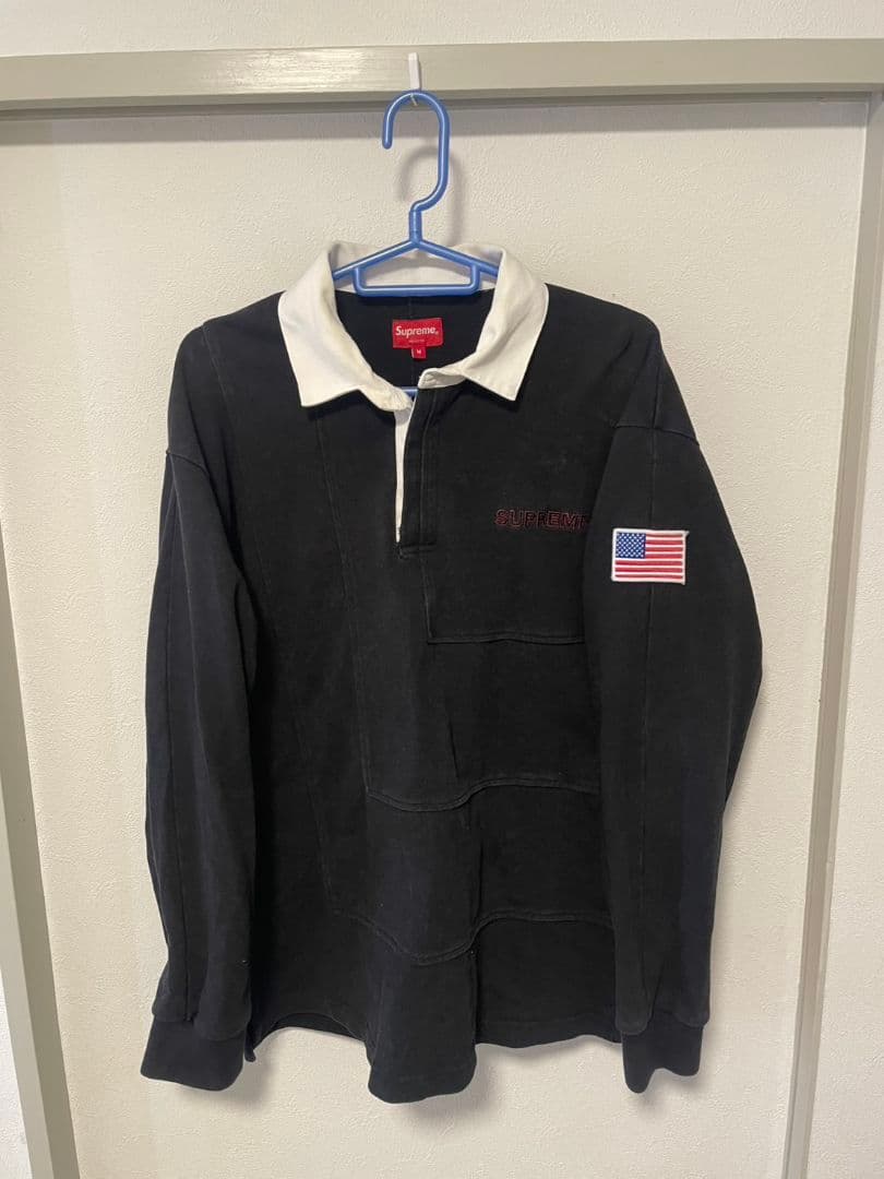 Supreme ブラック ラガーシャツ