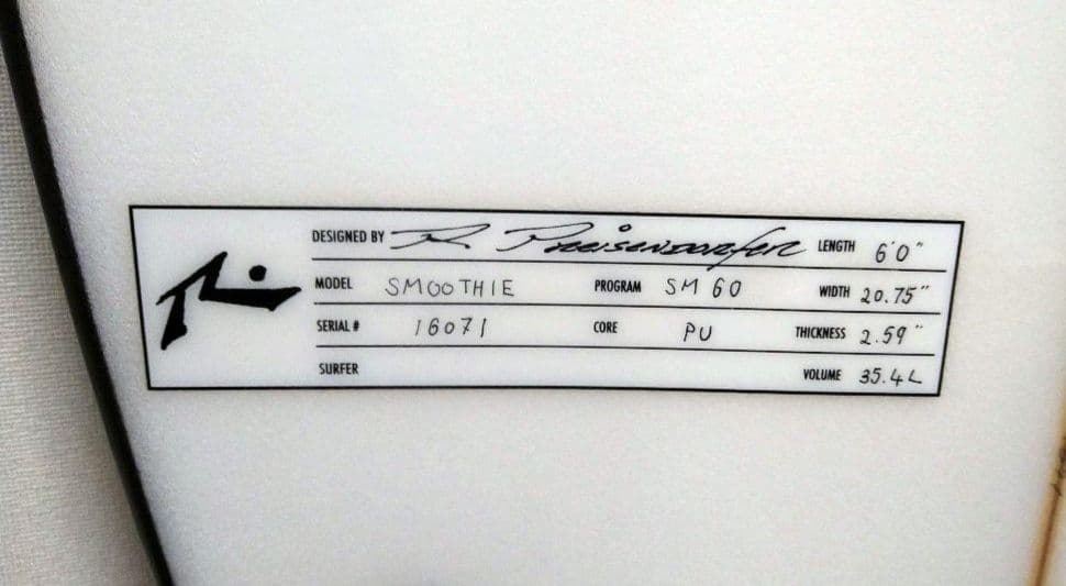 RUSTY　ラスティー　SMOOTHIE　サーフボード　FCS2　FCS　フィン