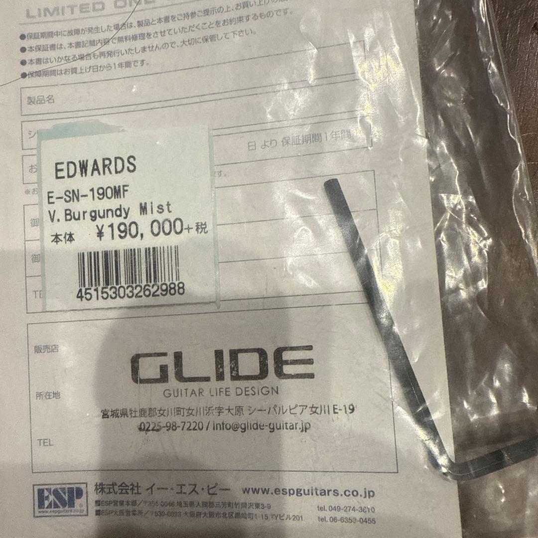 EDWARDS E-SN-190MF 藤岡 幹大モデルステンレスフレット打ち替済