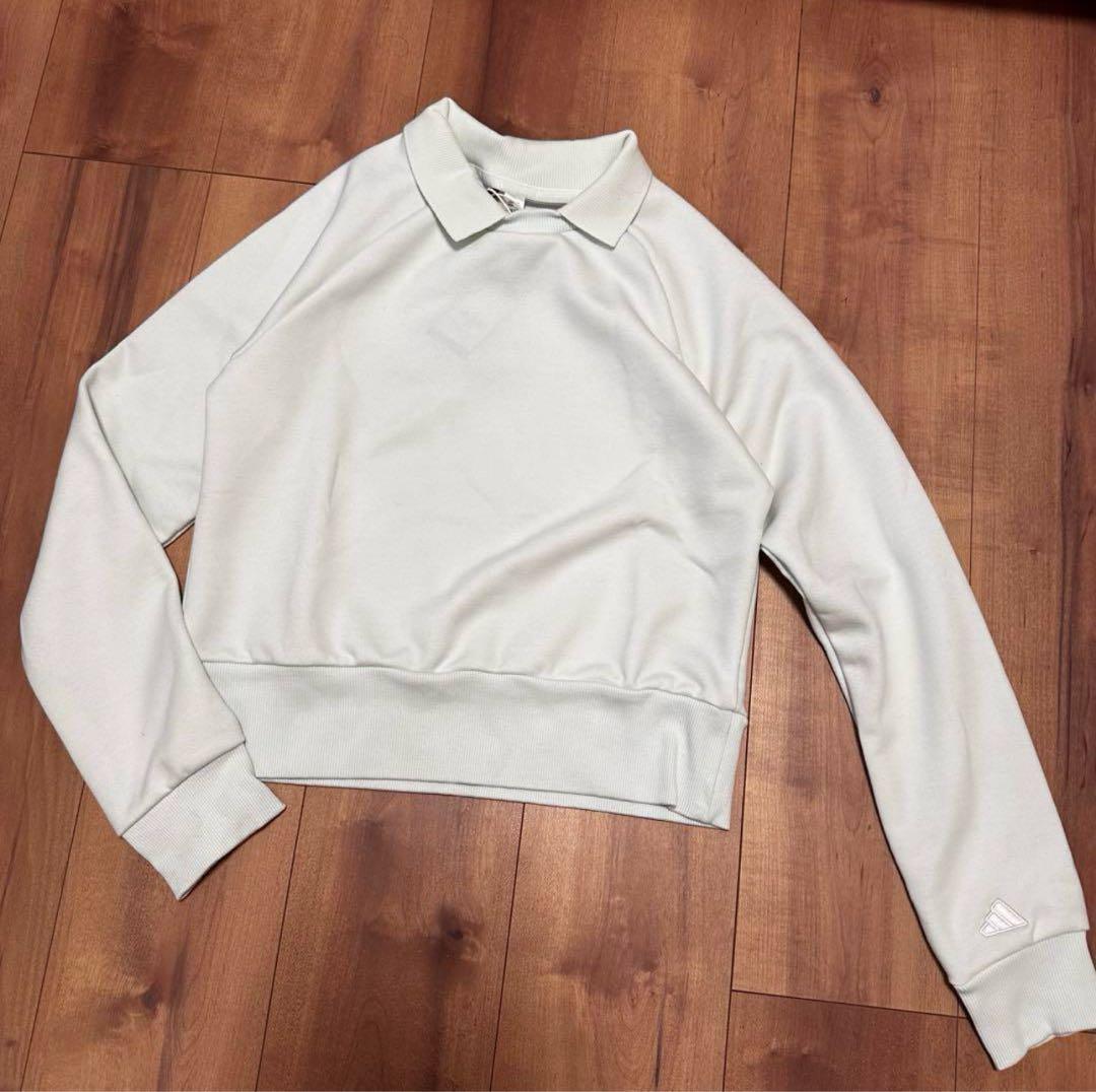 ショート丈　長袖　ポロスウェット　トレーナー　　スウェットスカート　セットアップ