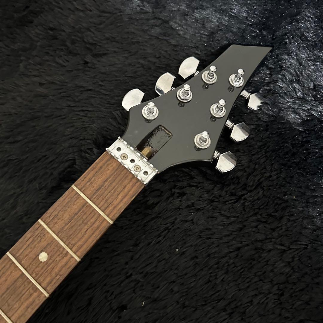 エレキギター ブラック 未完成 フォレストシェイプ スルーネック? 弦楽器