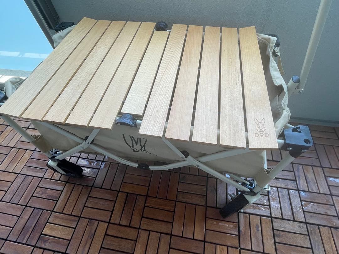 DOD 折りたたみ式キャリーワゴン　折りたたみたテーブル　セット