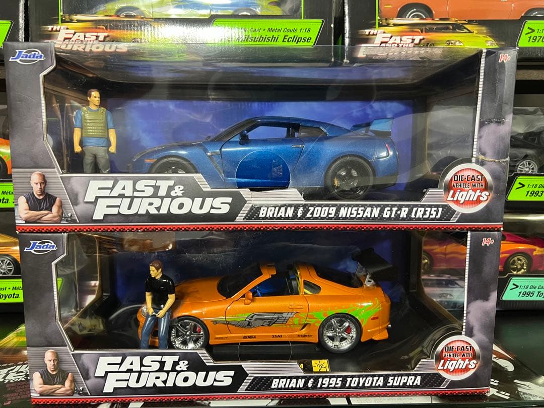 FAST&FURIOUS 1/18 GT-R & SUPRA LEDギミック