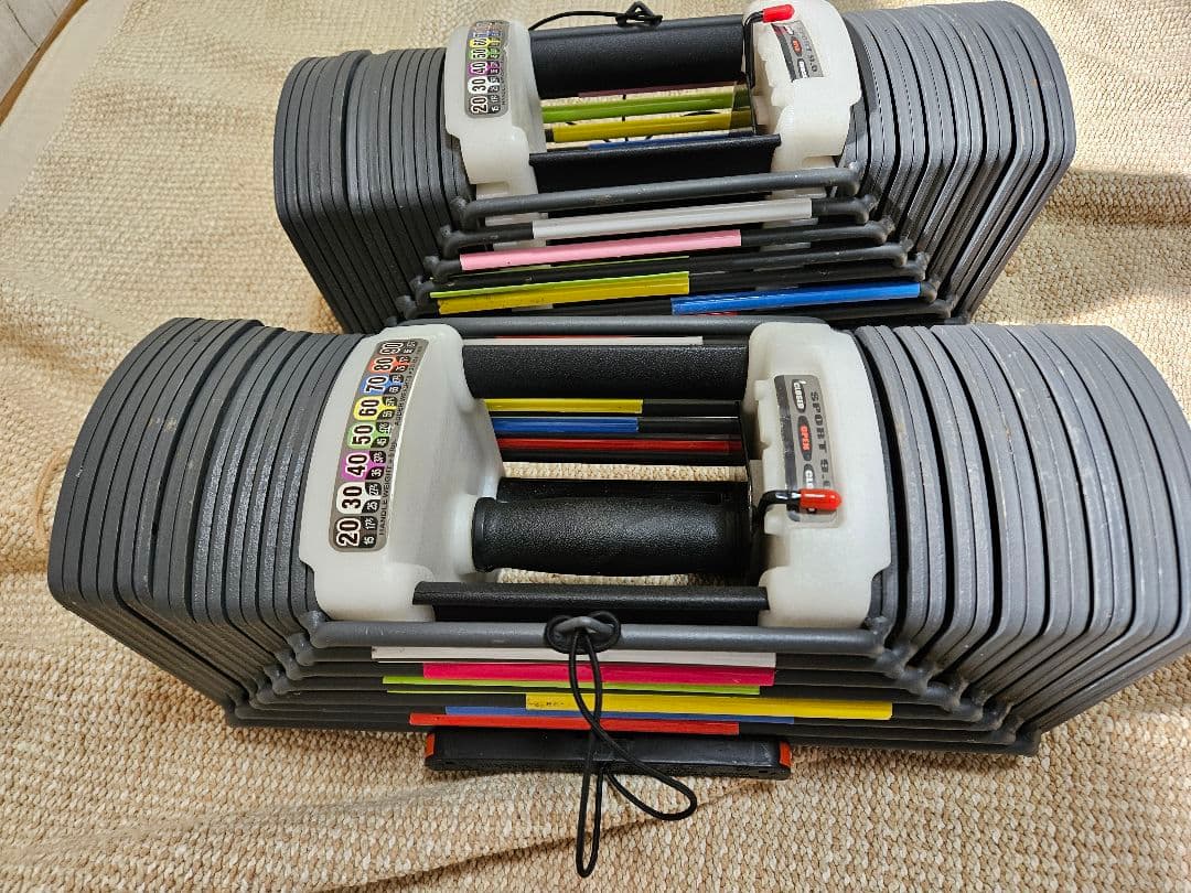 2個セット　片方41kg ブロックダンベル アジャスタブル 筋トレ 可変式