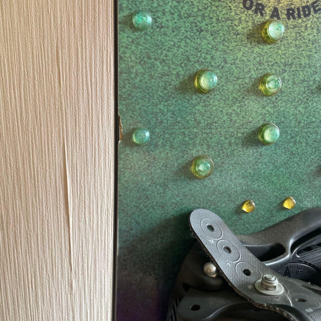 SIMS スノーボード 紫と緑のグラデーション　ビンディングセット