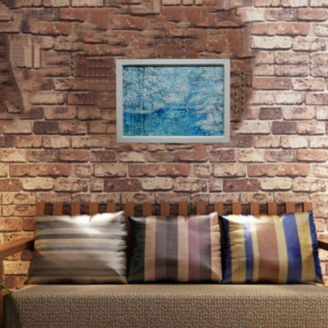 油絵 油彩 油彩画 絵 絵画 【白い池】