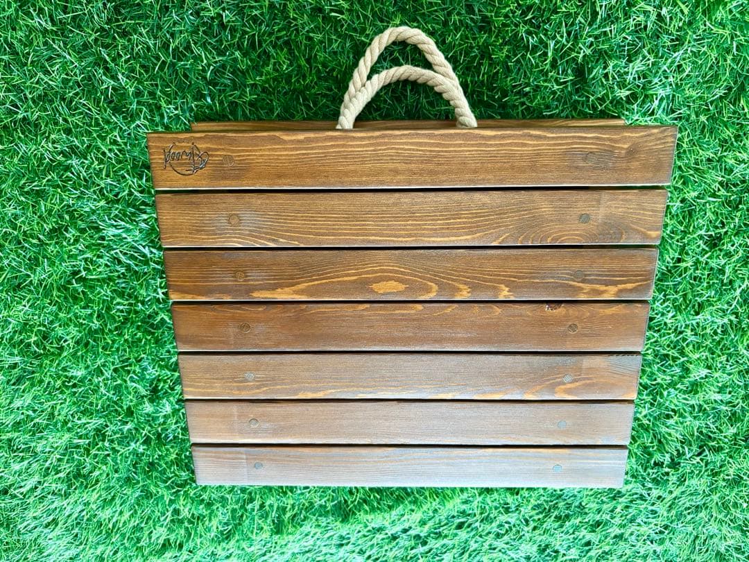 木製折り畳み式アウトドアテーブル【カラー:ウォルナット】