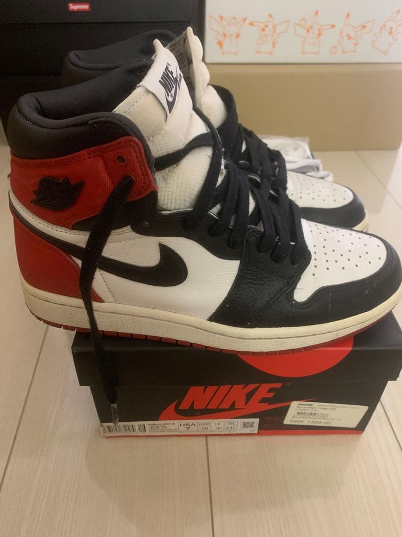シューズ(女性用) Air Jordan 1 Retro High \"Satin Black Toe