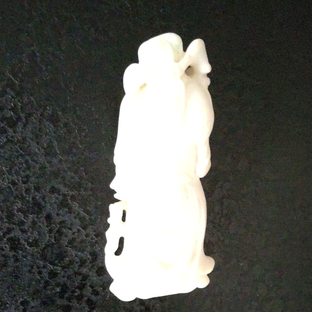 翡翠関羽軍神財神像、７X３，天然ジェイダイト・黒い玉手箱、275.244ct.