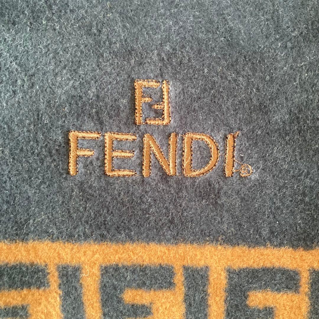 未使用 FENDI フェンディ ズッカ柄 綿毛布 ブランケット140×210