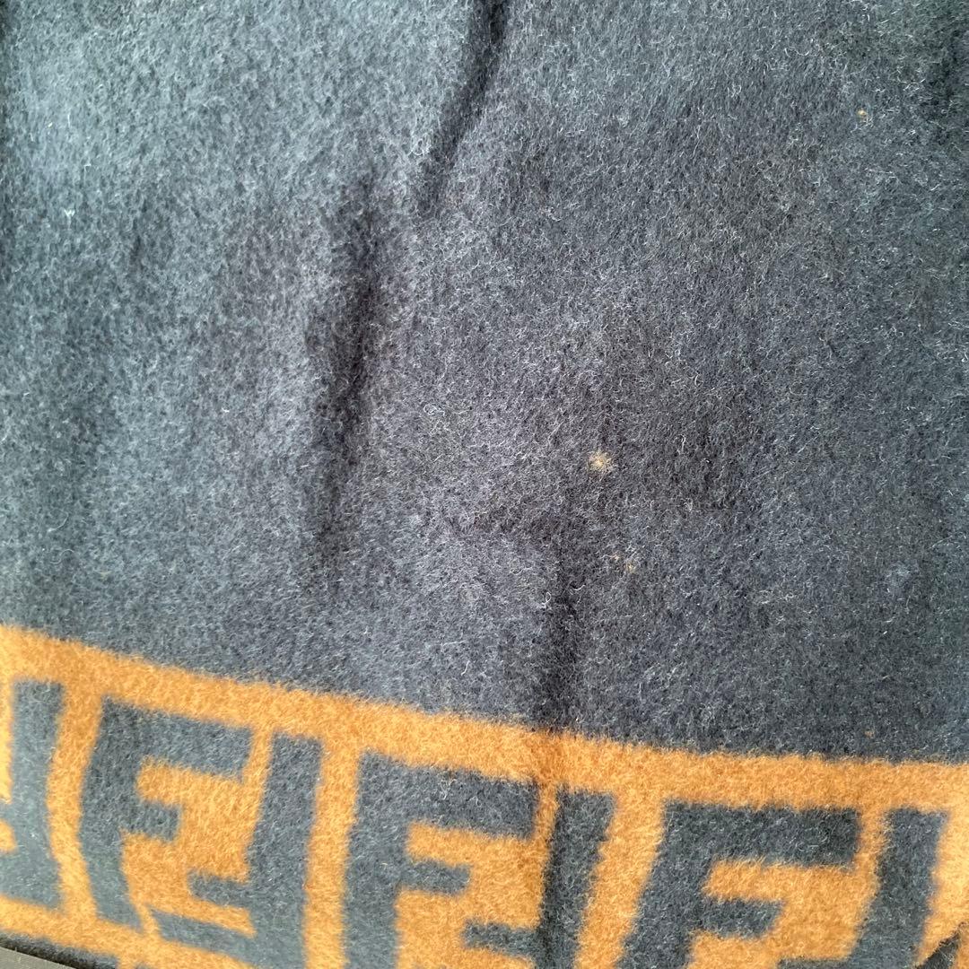 未使用 FENDI フェンディ ズッカ柄 綿毛布 ブランケット140×210