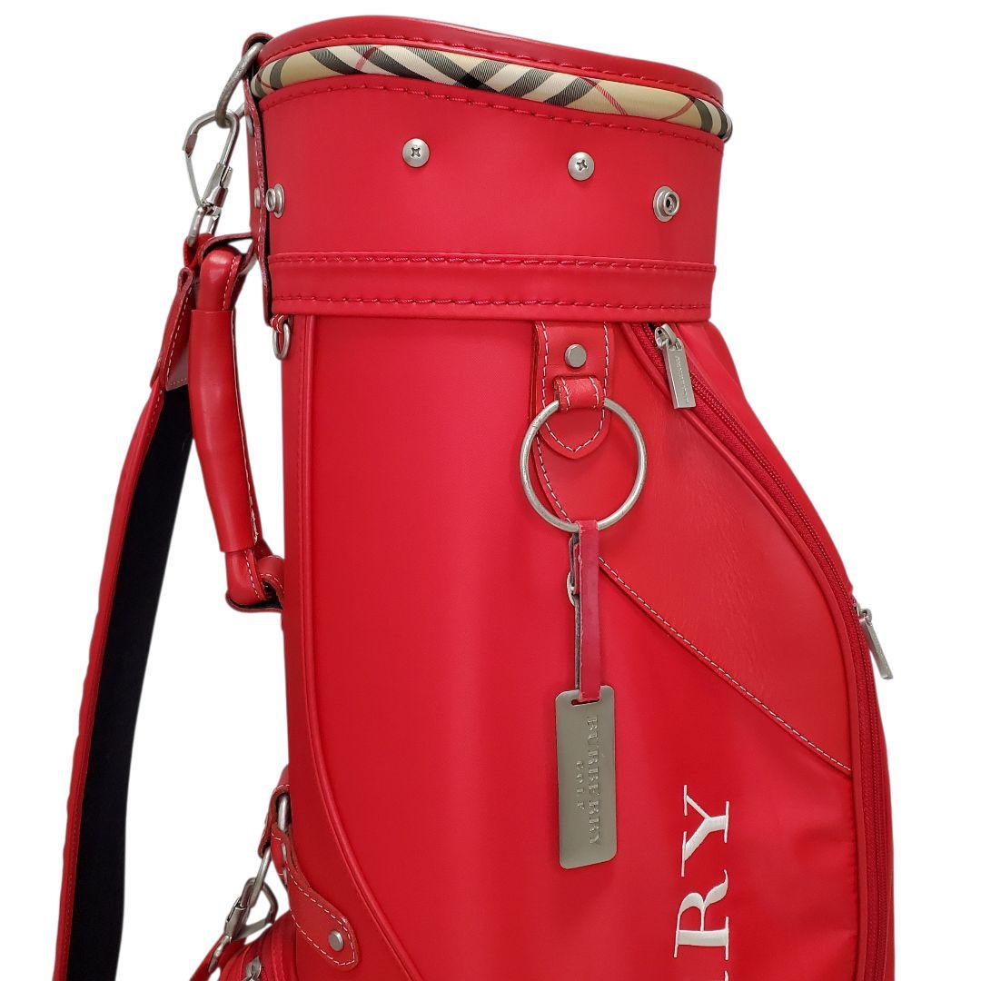 希少 BURBERRY キャディバッグ レッド