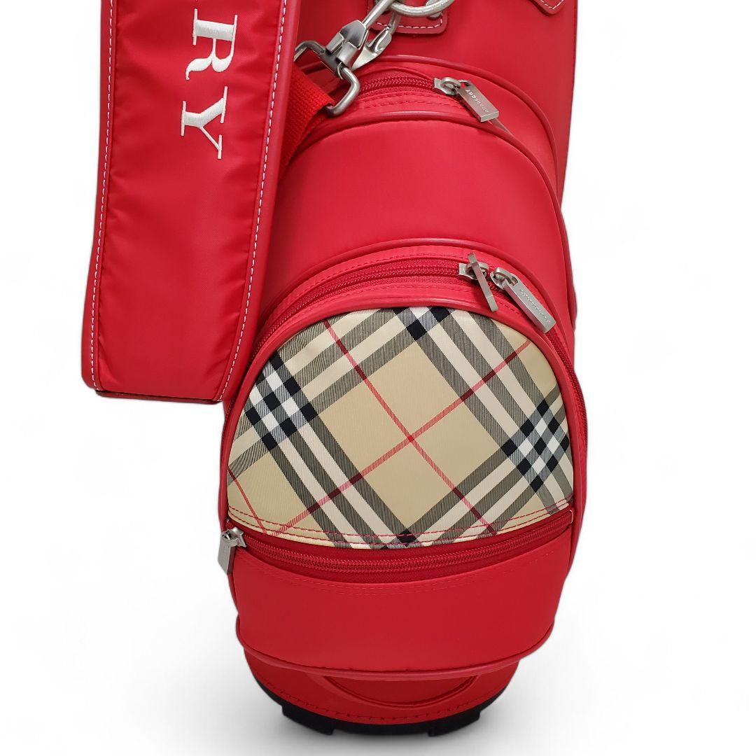 希少 BURBERRY キャディバッグ レッド