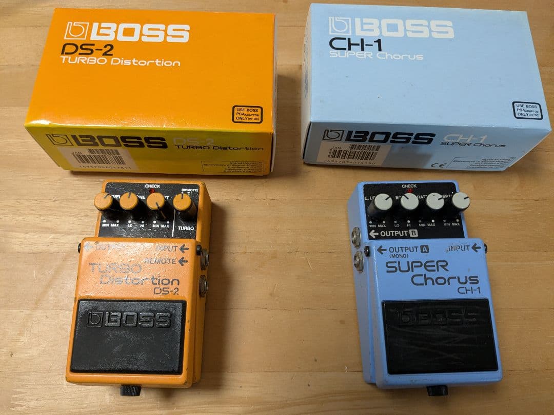 BOSS DS-2 & CH-1 エフェクターセット　動作OK! 箱　説明書付き