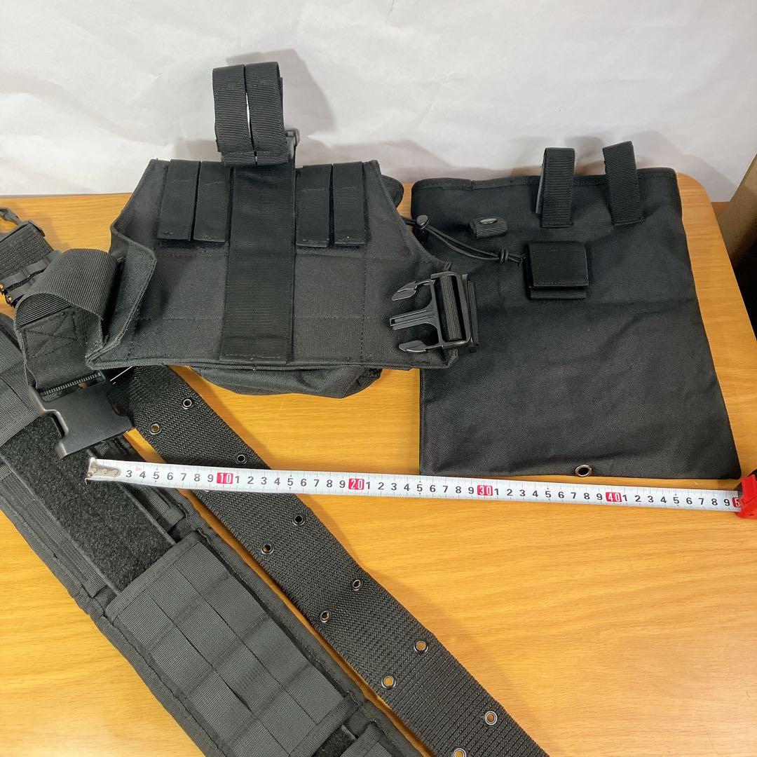 Azarxis サバゲー タクティカルベルト ポーチ多数セット 黒