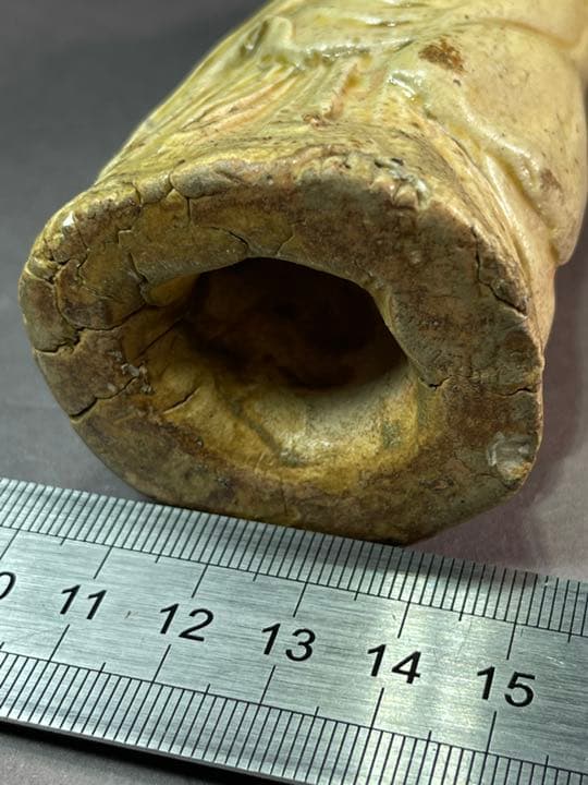 備前燒？観音立像 陶製 高さ18cm