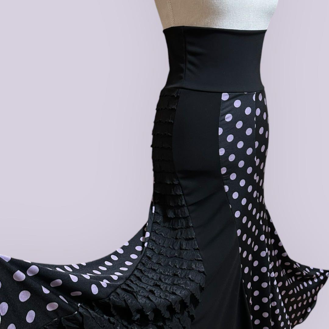 フラメンコ　エスカルゴファルダ　フリルリボンデザイン1点もの