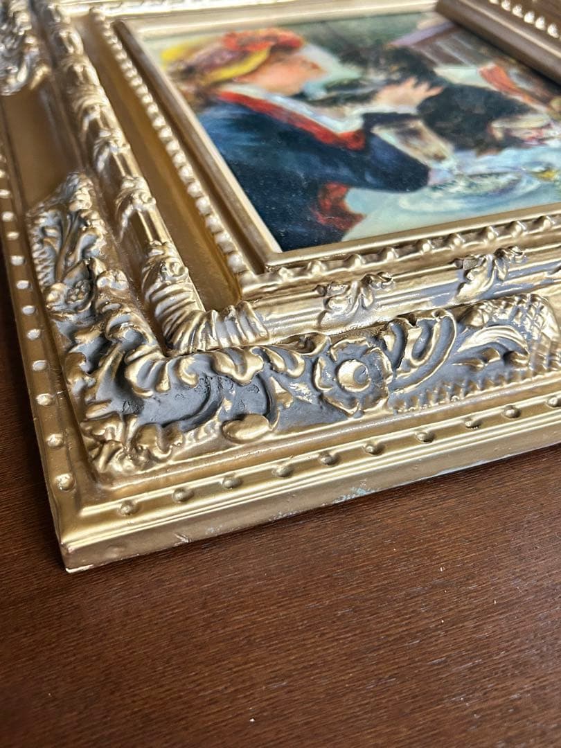 ルノワール 絵画 子犬を抱く少女 ルノアール複製画 絵画　金額縁