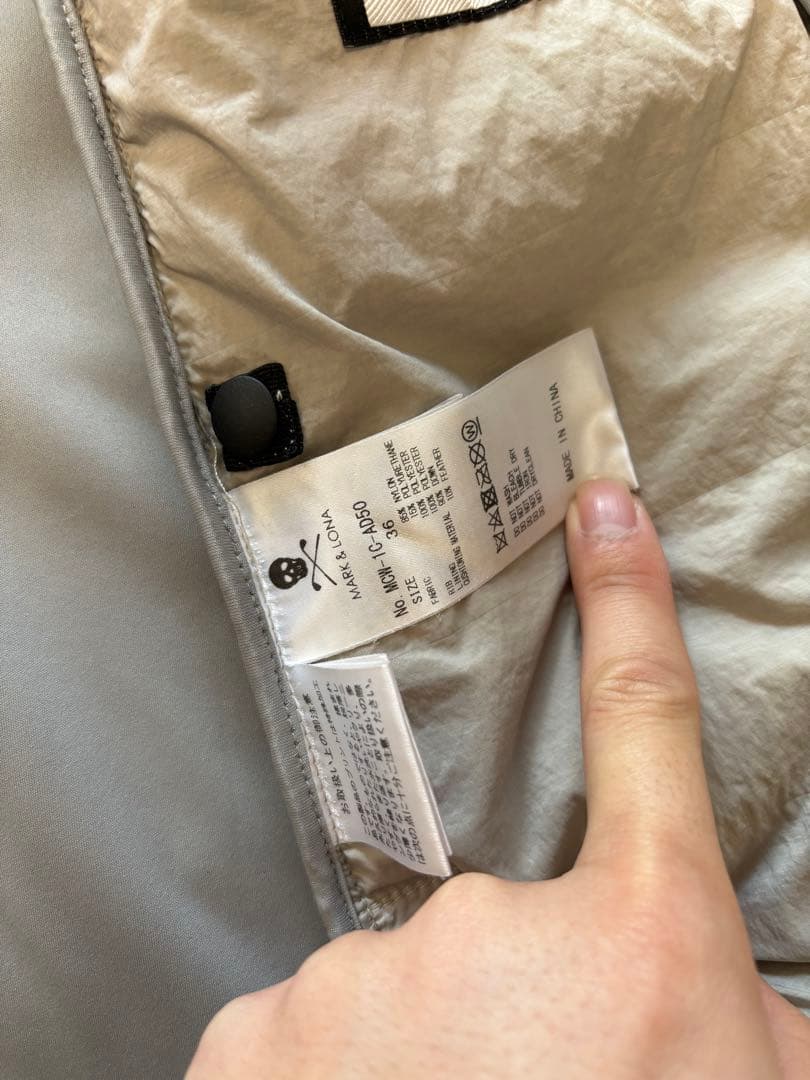 MARK&LONA レディース ダウンベスト ベージュ マークアンドロナ