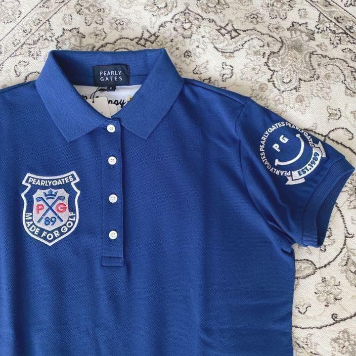 新品 PEARLY GATES ポロシャツ 刺繍 ニコちゃん 定価¥19800