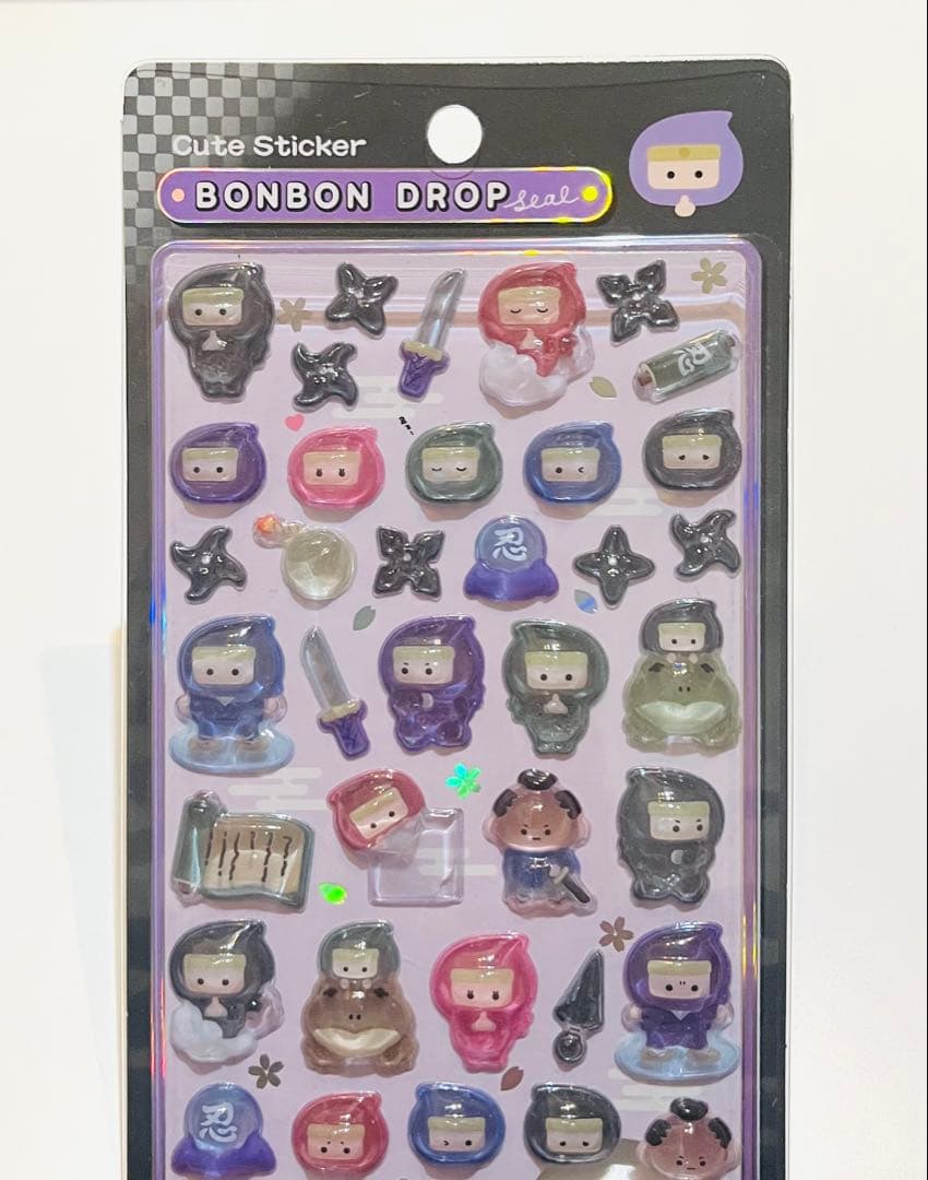 ボンボンドロップシール　和柄　9枚