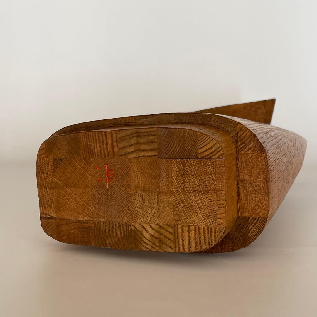 在名 作家もの 抽象彫刻 アブストラクト ウッド スカルプチャー ②