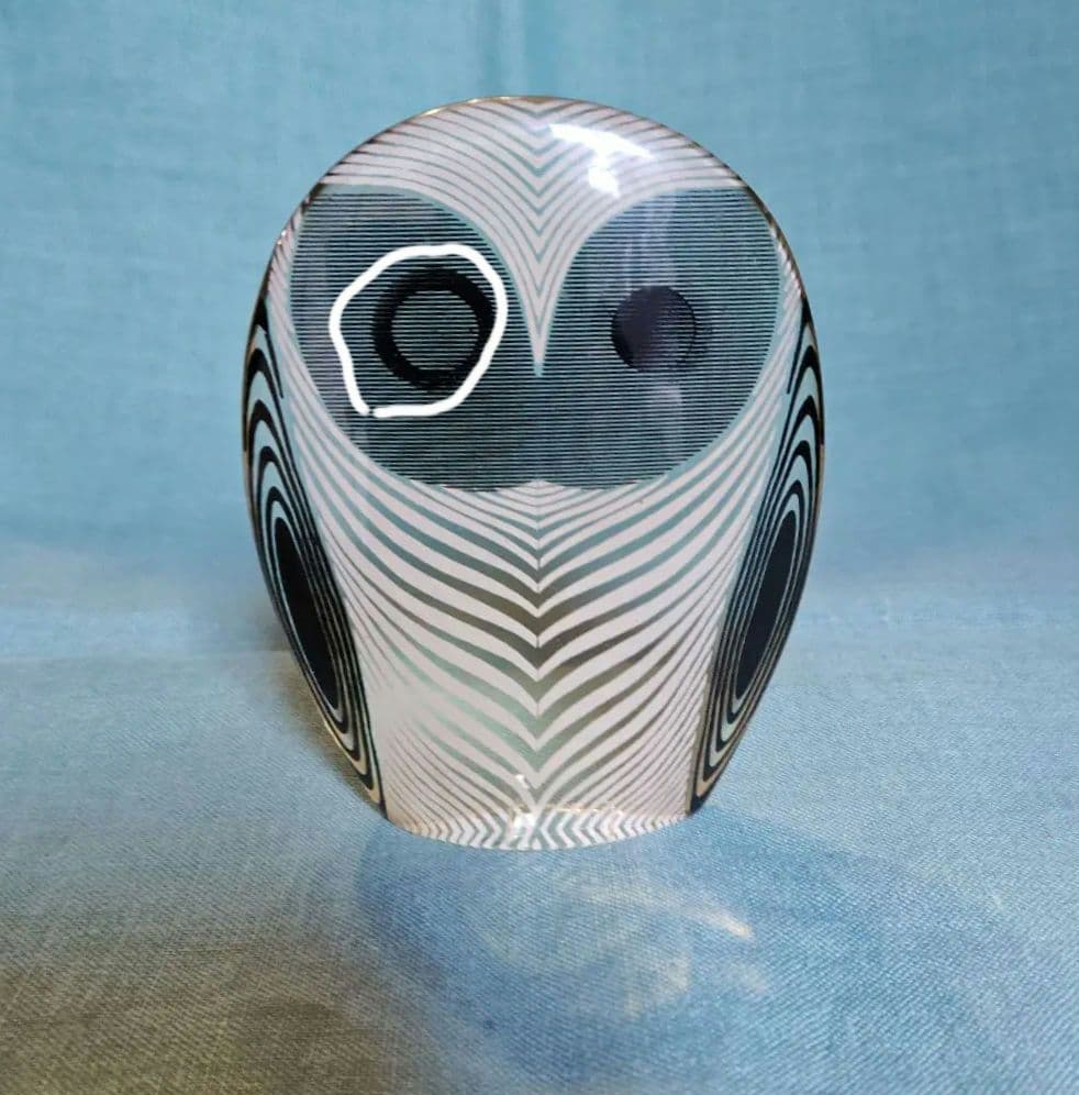 ヴィンテージ ガラスのフクロウ