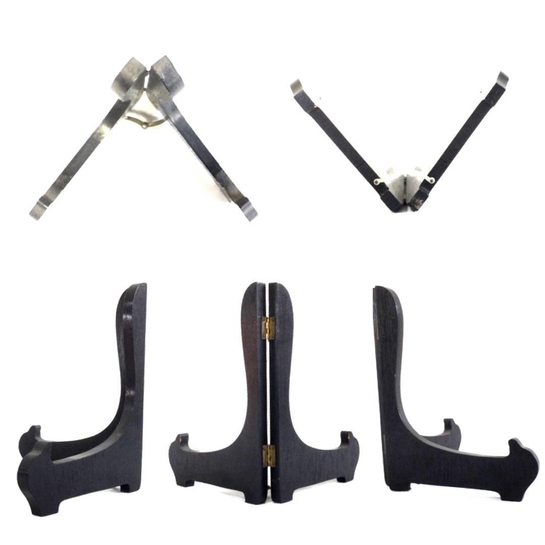 伊万里焼 錦鳩絵 飾り大皿 時代物 骨董 皿立て付 B547