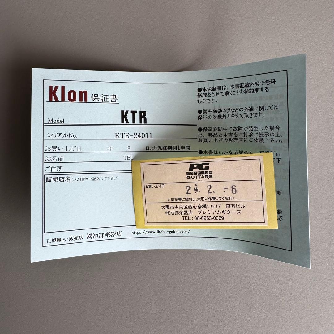 新品未使用 Klon KTR