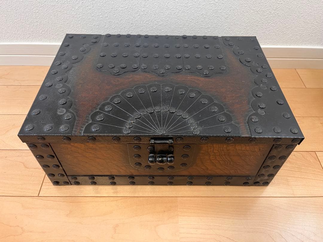 【新品】木製　欅材　千両箱　銭函　古民具　アンティーク
