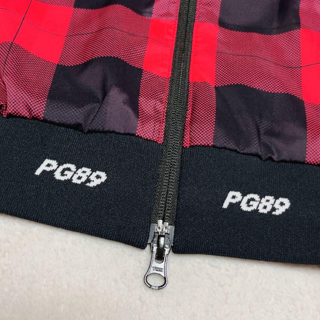 美品　近年　パーリーゲイツ　蓄熱裏地　スニード　ジャケット　チェック　レッド