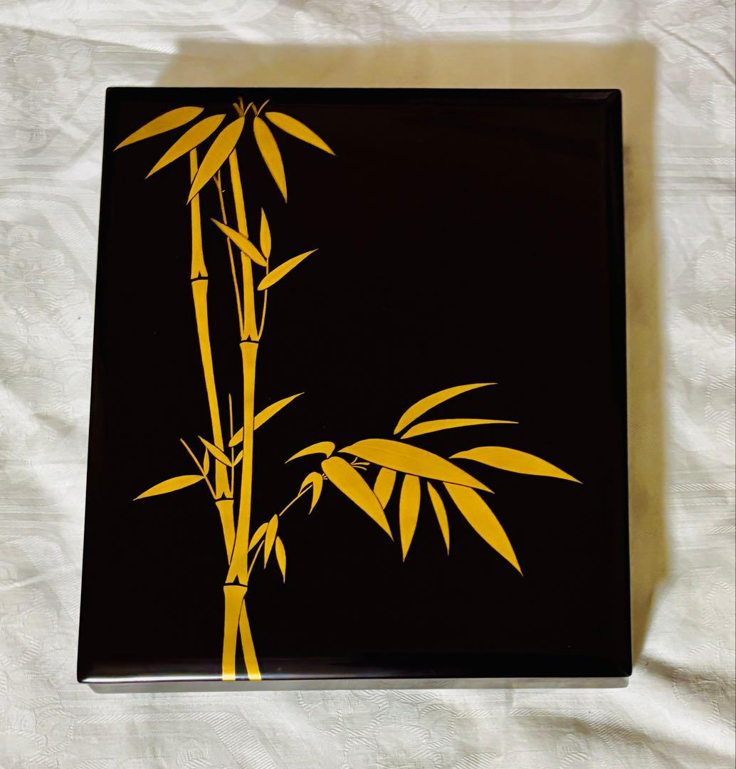 【新品未使用】象彦　竹の装飾が美しい文箱　書類入