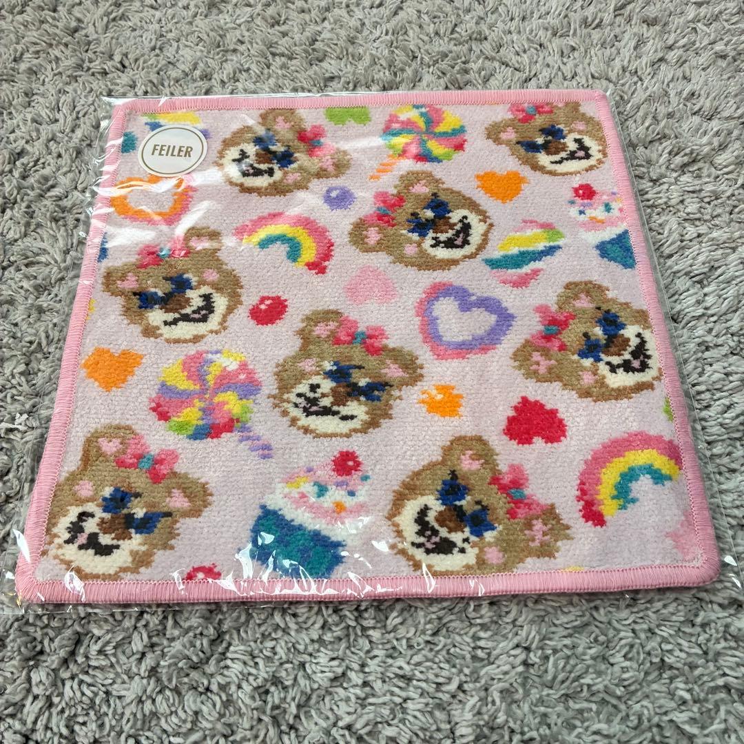 FEILER タオルハンカチ モフモフネコチャン　ラブラリーニナ　2枚セット