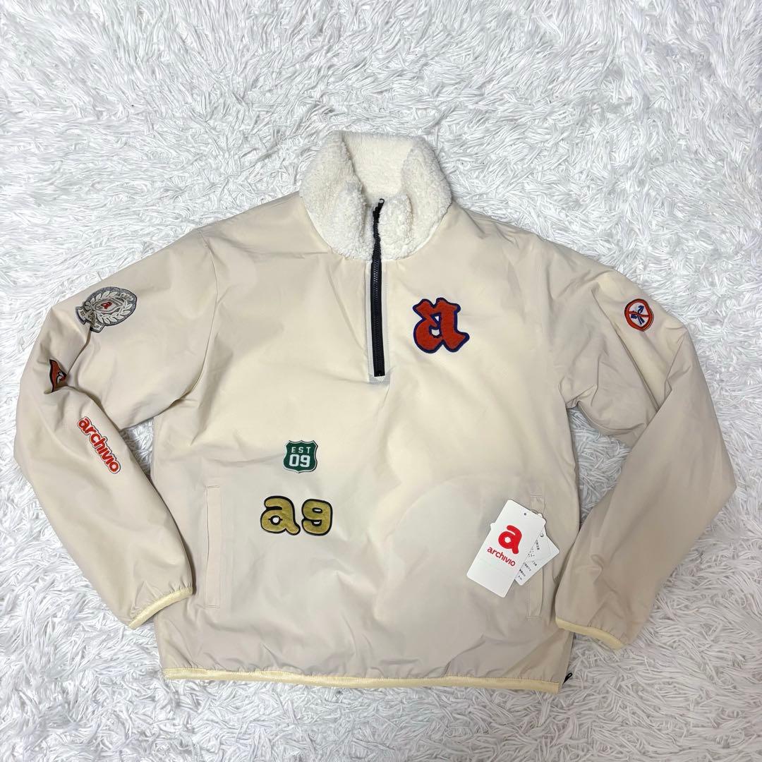 新品未使用 アルチビオ ブルゾン リバーシブル ボア ホワイト ゴルフ