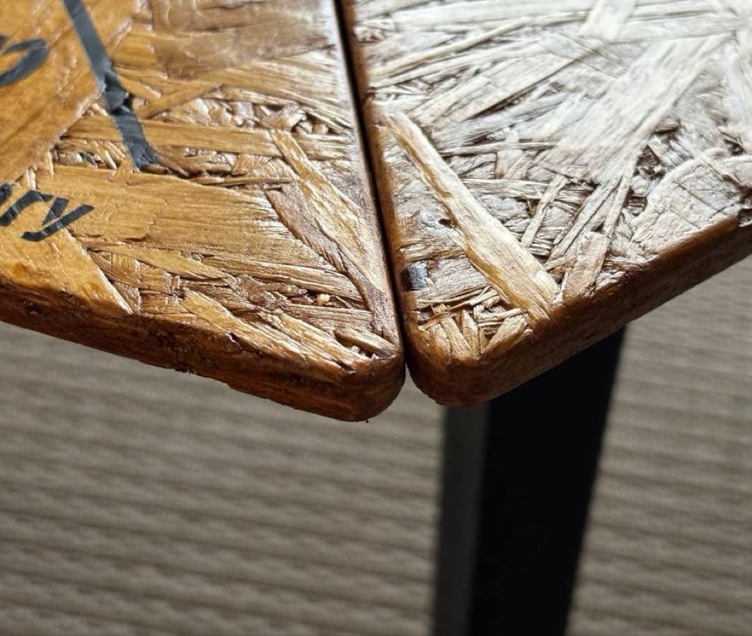 ヘキサテーブル50 センターテーブル付き　チークニス仕上げ　FHC60t