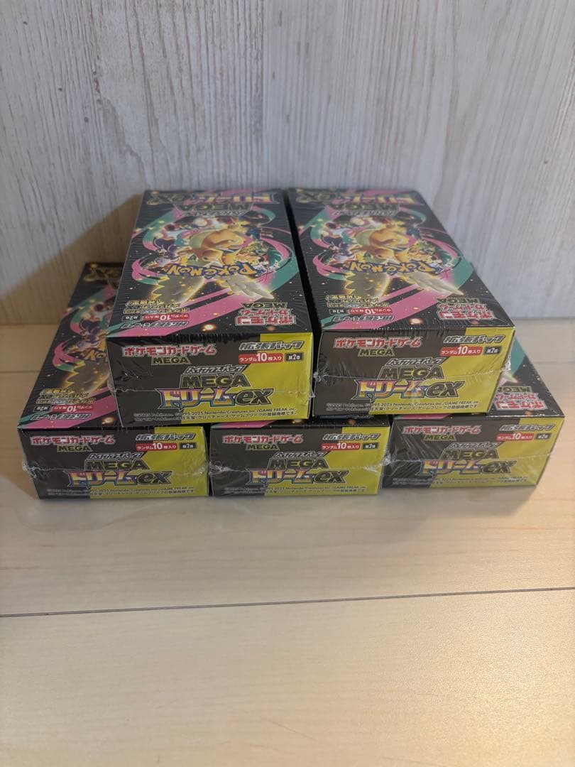 ポケモンカードゲーム MEGAドリームEX ボックス 5個セット　シュリンク付き