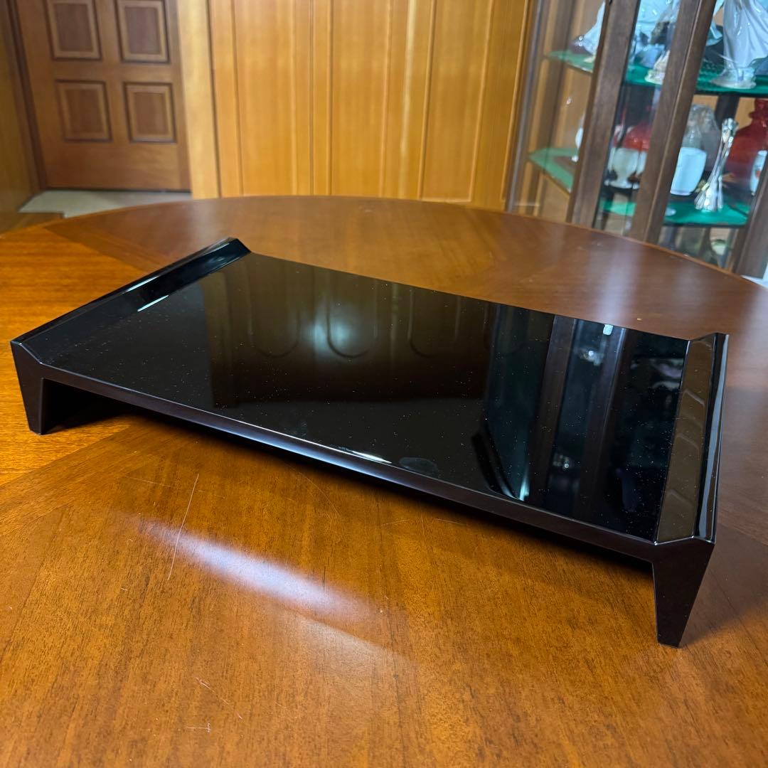 新品 輪島塗 慶塚 慶塚漆器 平卓 花台 敷板 漆器 漆 器 四角型 黒 共箱