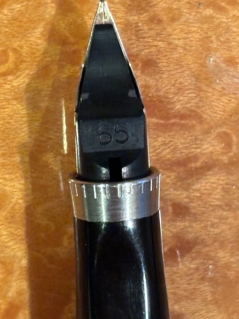 PARKER 万年筆 #75 フラットトップ 0メモリ ペン先14K 65=細字