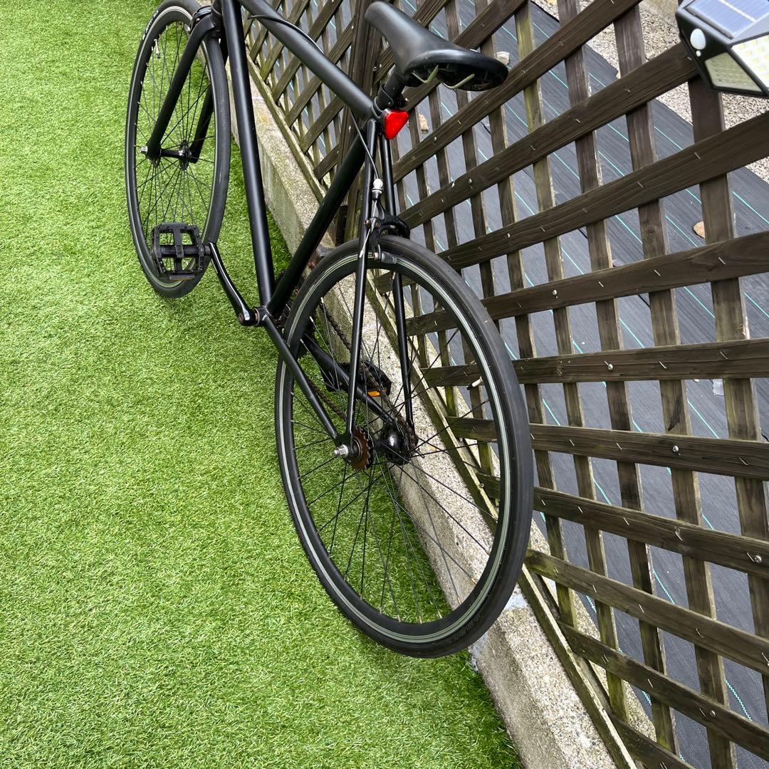 [引取限定] ピストバイク アルミフレーム黒艶消し シングルギア:7000X