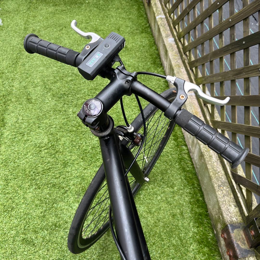 [引取限定] ピストバイク アルミフレーム黒艶消し シングルギア:7000X