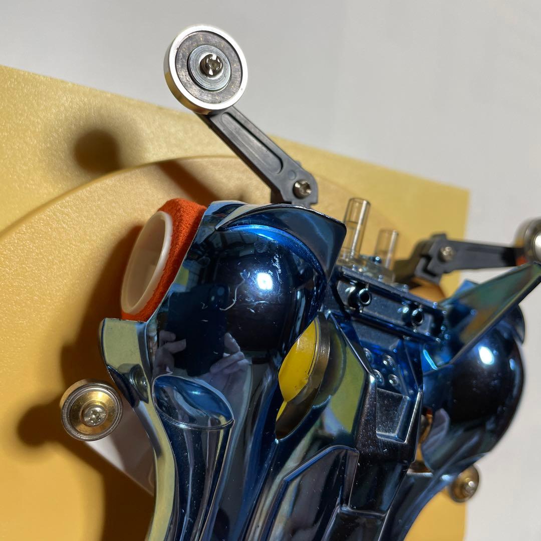 ミニ四駆　スピンアックスブルーメッキボディー