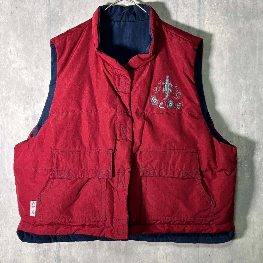 希少 elbe スキーウェア 3P セットアップ ベスト リバーシブル 中綿