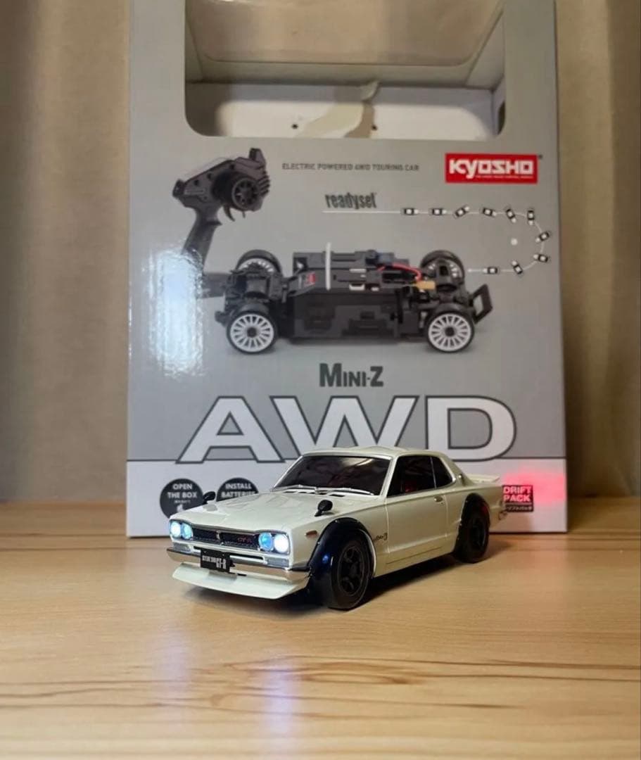 京商ミニッツAWD レディセット日産スカイライン2000GTライトユニット付き