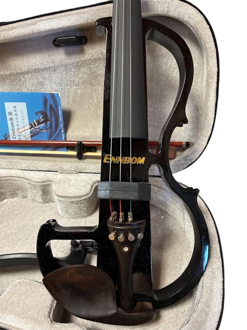 美品 ENNBOM サイレントバイオリン 4/4 ブラック