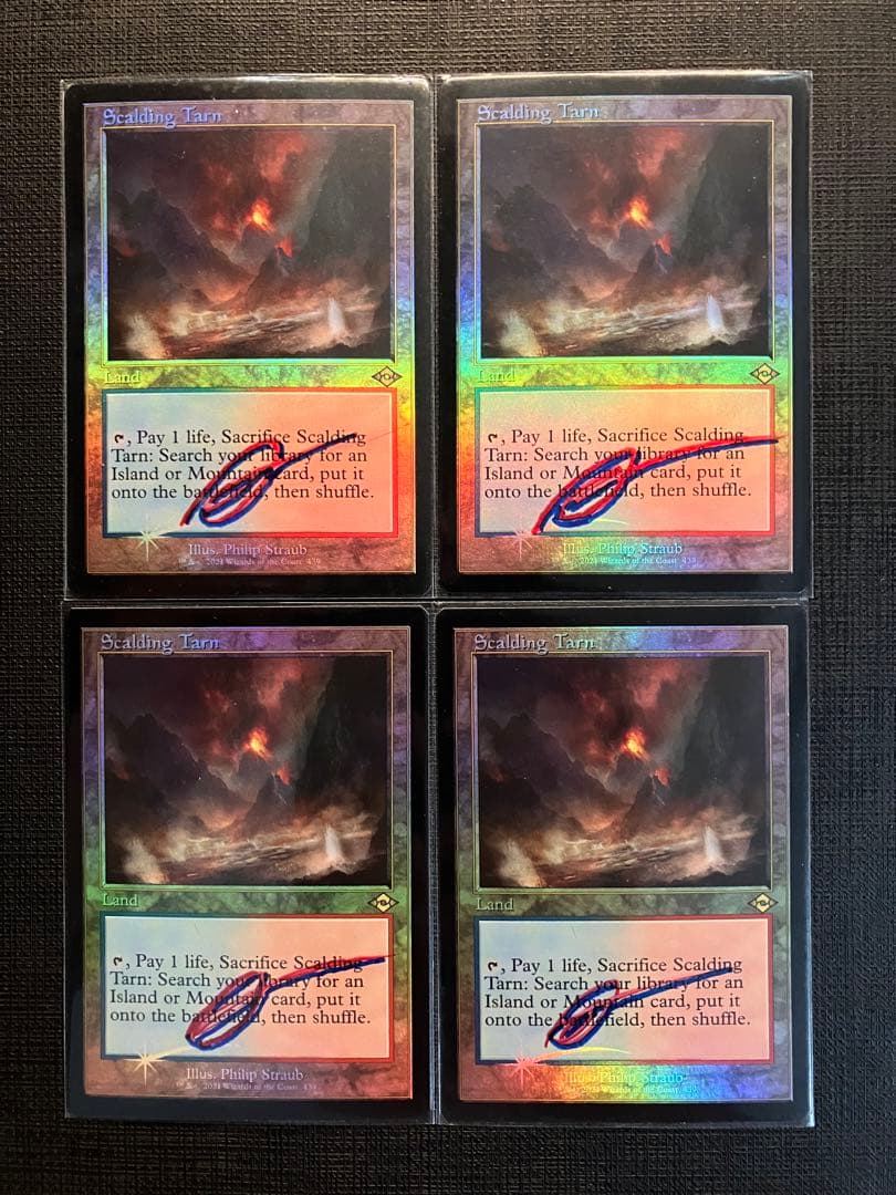 Foil 旧枠 沸騰する小湖/Scalding Tarn 希少なサインド